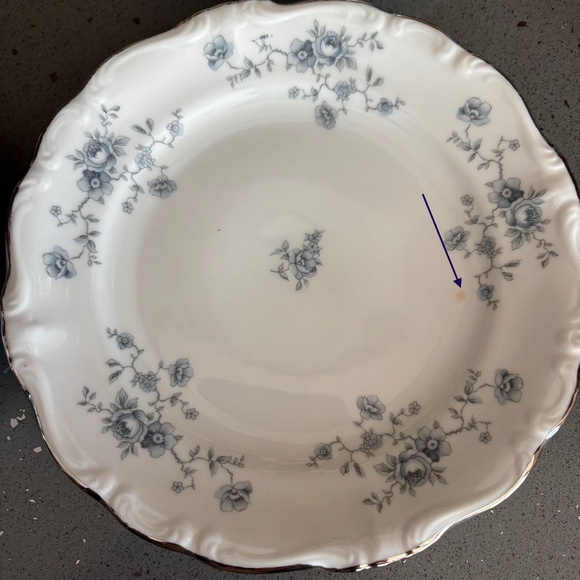 Vintage set of 4 Johann Haviland Blue Garland 6.25" bread plates - Picture 8 of 8